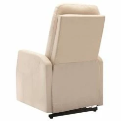 VidaXL Fauteuil inclinable sur pied Crème Tissu 12 VidaXL Fauteuil inclinable sur pied Crème Tissu -Fauteuils Soldes image 5 321341