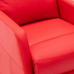 VidaXL Fauteuil inclinable Rouge Similicuir -Fauteuils Soldes image 5 321357