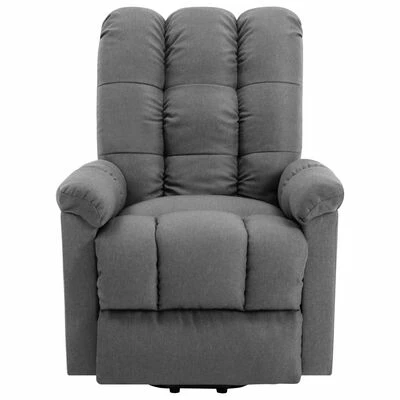 VidaXL Fauteuil inclinable Gris clair Tissu 7 VidaXL Fauteuil inclinable Gris clair Tissu – Image 5