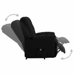 VidaXL Fauteuil inclinable Noir Tissu -Fauteuils Soldes image 5 321382