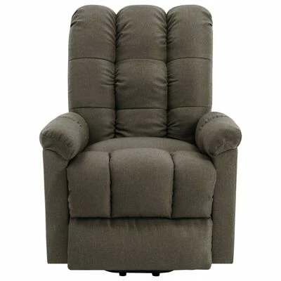 VidaXL Fauteuil inclinable Taupe Tissu 7 VidaXL Fauteuil inclinable Taupe Tissu – Image 5