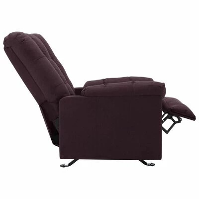 VidaXL Fauteuil inclinable Violet Tissu 7 VidaXL Fauteuil inclinable Violet Tissu – Image 5