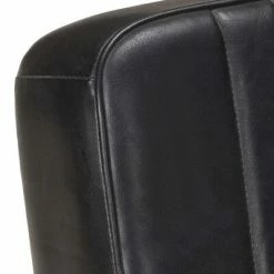 VidaXL Fauteuil cantilever Noir Cuir véritable -Fauteuils Soldes image 5 321856
