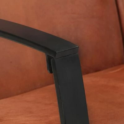 VidaXL Canapé à 2 places Marron Cuir véritable 7 VidaXL Canapé à 2 places Marron Cuir véritable – Image 5