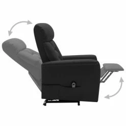 VidaXL Fauteuil inclinable Noir Similicuir 12 VidaXL Fauteuil inclinable Noir Similicuir -Fauteuils Soldes image 5 324007