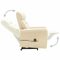 VidaXL Fauteuil inclinable Blanc Similicuir 12 VidaXL Fauteuil inclinable Blanc Similicuir -Fauteuils Soldes image 5 324008