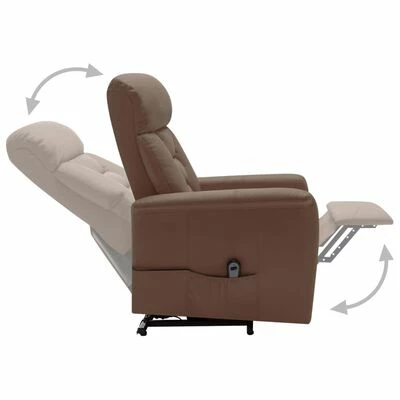 VidaXL Fauteuil inclinable Marron Similicuir 7 VidaXL Fauteuil inclinable Marron Similicuir – Image 5
