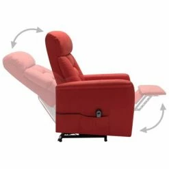 VidaXL Fauteuil inclinable Rouge bordeaux Similicuir -Fauteuils Soldes image 5 324011