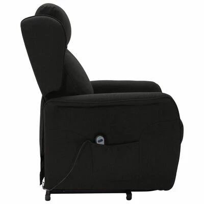 VidaXL Fauteuil inclinable Noir Tissu 7 VidaXL Fauteuil inclinable Noir Tissu – Image 5
