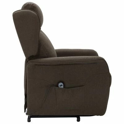 VidaXL Fauteuil inclinable Marron foncé Tissu 7 VidaXL Fauteuil inclinable Marron foncé Tissu – Image 5
