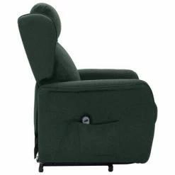 VidaXL Fauteuil inclinable Vert foncé Tissu -Fauteuils Soldes image 5 324027