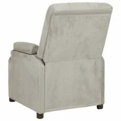 VidaXL Fauteuil inclinable Gris clair Similicuir daim -Fauteuils Soldes image 5 324048
