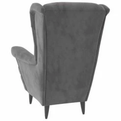 VidaXL Fauteuil Gris clair Velours 12 VidaXL Fauteuil Gris clair Velours -Fauteuils Soldes image 5 324059