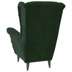 VidaXL Fauteuil Vert foncé Velours 12 VidaXL Fauteuil Vert foncé Velours -Fauteuils Soldes image 5 324061