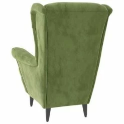 VidaXL Fauteuil Vert clair Velours 12 VidaXL Fauteuil Vert clair Velours -Fauteuils Soldes image 5 324062