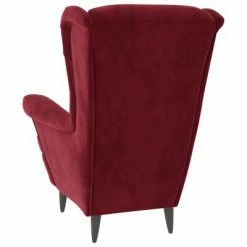 VidaXL Fauteuil Rouge bordeaux Velours -Fauteuils Soldes image 5 324064