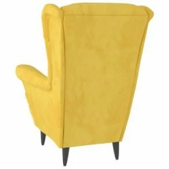 VidaXL Fauteuil Jaune moutarde Velours 12 VidaXL Fauteuil Jaune moutarde Velours -Fauteuils Soldes image 5 324066