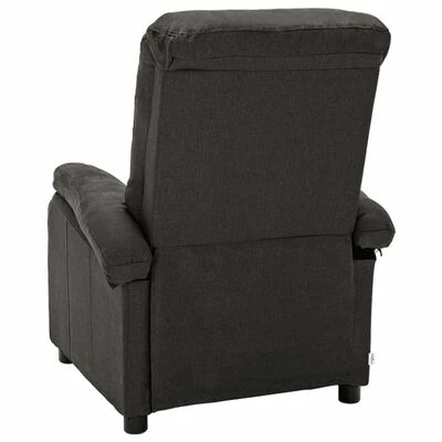VidaXL Fauteuil inclinable Gris foncé Tissu 7 VidaXL Fauteuil inclinable Gris foncé Tissu – Image 5