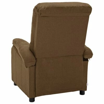 VidaXL Fauteuil inclinable Taupe Tissu 7 VidaXL Fauteuil inclinable Taupe Tissu â Image 5