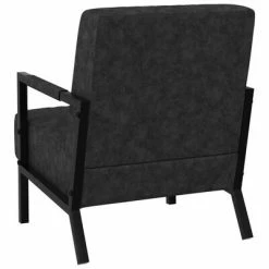 VidaXL Fauteuil Noir Similicuir -Fauteuils Soldes image 5 325756