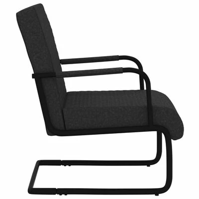 VidaXL Chaise cantilever Noir Similicuir 7 VidaXL Chaise cantilever Noir Similicuir – Image 5