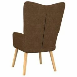 VidaXL Chaise de relaxation avec tabouret Marron Tissu -Fauteuils Soldes image 5 327537