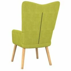 VidaXL Chaise de relaxation avec tabouret Vert Tissu 12 VidaXL Chaise de relaxation avec tabouret Vert Tissu -Fauteuils Soldes image 5 327539