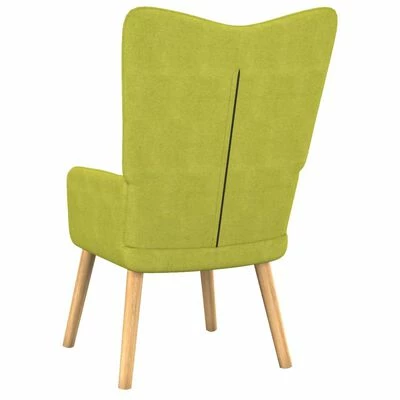 VidaXL Chaise de relaxation avec tabouret Vert Tissu 7 VidaXL Chaise de relaxation avec tabouret Vert Tissu – Image 5