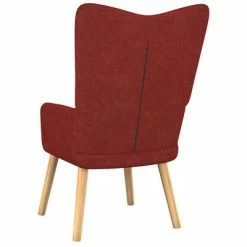 VidaXL Chaise de relaxation avec tabouret Rouge bordeaux Tissu 12 VidaXL Chaise de relaxation avec tabouret Rouge bordeaux Tissu -Fauteuils Soldes image 5 327542