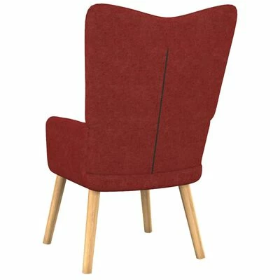 VidaXL Chaise de relaxation avec tabouret Rouge bordeaux Tissu 7 VidaXL Chaise de relaxation avec tabouret Rouge bordeaux Tissu – Image 5