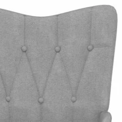 VidaXL Chaise de relaxation Gris clair Tissu -Fauteuils Soldes image 5 327545