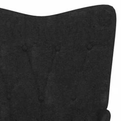 VidaXL Chaise de relaxation Noir Tissu -Fauteuils Soldes image 5 327551