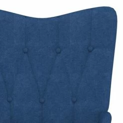 VidaXL Chaise de relaxation Bleu Tissu 12 VidaXL Chaise de relaxation Bleu Tissu -Fauteuils Soldes image 5 327571