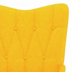 VidaXL Chaise de relaxation Jaune moutarde Tissu -Fauteuils Soldes image 5 327574