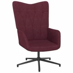 VidaXL Chaise de relaxation avec tabouret Violet Tissu -Fauteuils Soldes image 5 327588