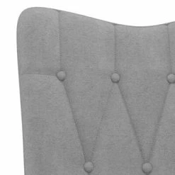 VidaXL Chaise de relaxation Gris clair Tissu -Fauteuils Soldes image 5 327589