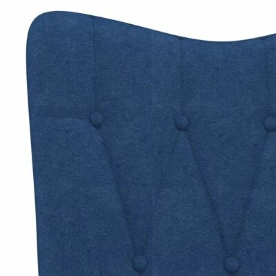 VidaXL Chaise de relaxation Bleu Tissu 7 VidaXL Chaise de relaxation Bleu Tissu – Image 5