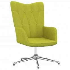 VidaXL Chaise de relaxation avec tabouret Vert Tissu 12 VidaXL Chaise de relaxation avec tabouret Vert Tissu -Fauteuils Soldes image 5 327605