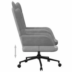 VidaXL Chaise de relaxation Gris foncé Tissu -Fauteuils Soldes image 5 327645