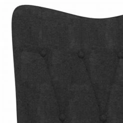 VidaXL Chaise de relaxation Noir Tissu 12 VidaXL Chaise de relaxation Noir Tissu -Fauteuils Soldes image 5 327650