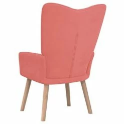 VidaXL Chaise de relaxation Rose Velours -Fauteuils Soldes image 5 327659
