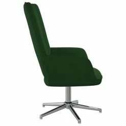 VidaXL Chaise de relaxation Vert foncé Velours 12 VidaXL Chaise de relaxation Vert foncé Velours -Fauteuils Soldes image 5 327723