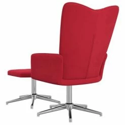 VidaXL Chaise de relaxation avec repose-pied Rouge bordeaux Velours -Fauteuils Soldes image 5 327737