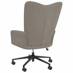 VidaXL Chaise de relaxation Gris clair Velours -Fauteuils Soldes image 5 327776