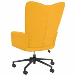 VidaXL Chaise de relaxation Jaune moutarde Velours -Fauteuils Soldes image 5 327783