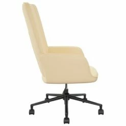 VidaXL Chaise de relaxation Blanc crème Velours 12 VidaXL Chaise de relaxation Blanc crème Velours -Fauteuils Soldes image 5 327785