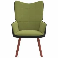 VidaXL Chaise de relaxation Vert clair Velours et PVC -Fauteuils Soldes image 5 327790