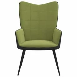 VidaXL Chaise de relaxation Vert clair Velours et PVC -Fauteuils Soldes image 5 327812