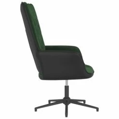 VidaXL Chaise de relaxation Vert foncé Velours et PVC -Fauteuils Soldes image 5 327833