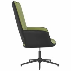 VidaXL Chaise de relaxation Vert clair Velours et PVC -Fauteuils Soldes image 5 327834